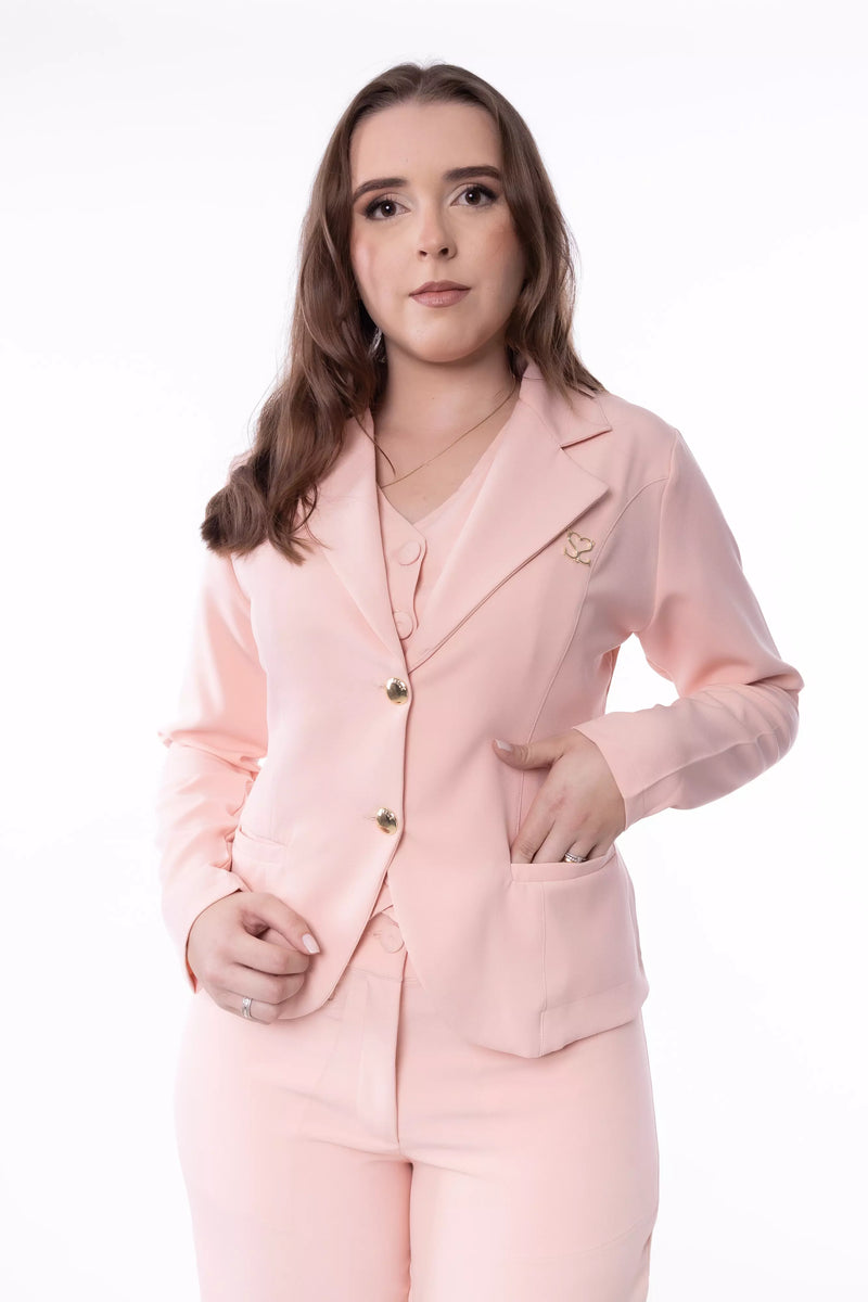 Blazer Rosa Pó